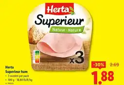 Lidl Herta Superieur aanbieding