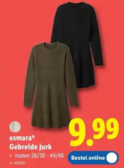 Lidl esmaraⓇ Gebreide jurk aanbieding