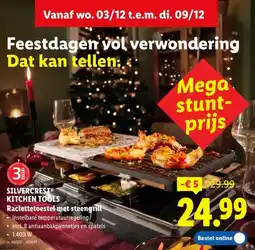 Lidl SILVERCREST KITCHEN TOOLS Raclettetoestel met steengrill aanbieding