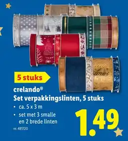 Lidl crelandoⓇ Set verpakkingslinten, 5 stuks aanbieding