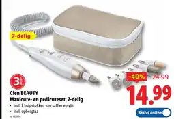 Lidl Cien BEAUTY Manicure- en pedicureset, 7-delig aanbieding