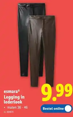 Lidl esmaraⓇ Legging in lederlook aanbieding