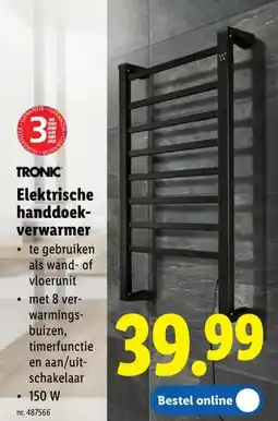 Lidl TRONIC Elektrische handdoek- verwarmer aanbieding