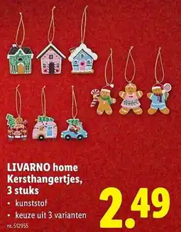 Lidl Livarno Home Kersthangertjes aanbieding