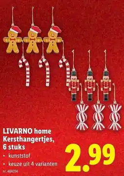 Lidl Livarno Home Kersthangertjes aanbieding