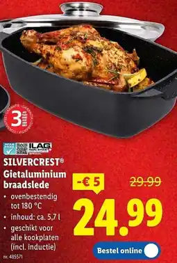 Lidl Silvercrest Gietaluminium Braadslede aanbieding