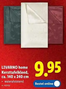 Lidl Livarno Home Kersttafelkleed aanbieding