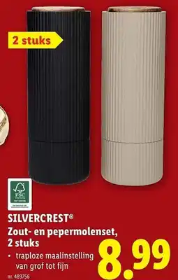 Lidl Silvercrest Zout en Pepermolenset aanbieding