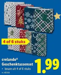 Lidl Crelando Geschenktassenset aanbieding