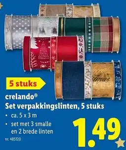 Lidl Crelando Set Verpakkingslinten aanbieding