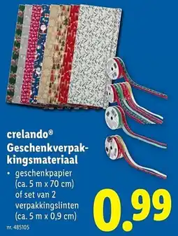Lidl Crelando Geschenkverpak Kingsmateriaal aanbieding