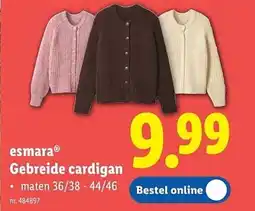 Lidl Esmara Gebreide cardigan aanbieding