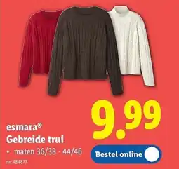 Lidl Esmara Gebreide Trui aanbieding