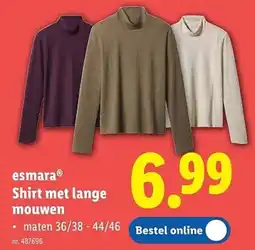 Lidl Esmara Shirt met Lange Mouwen aanbieding