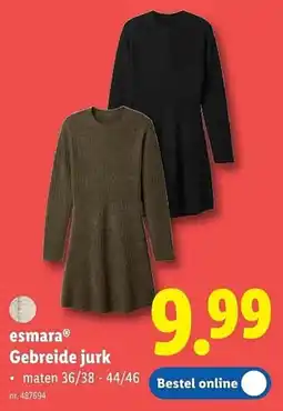 Lidl Esmara Gebreide Jurk aanbieding