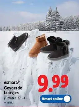 Lidl Esmara Gevoerde Laarsjes aanbieding