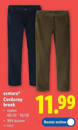 Lidl Esmara Corduroy Broek aanbieding