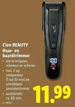 Lidl Cien Beauty Haar en Baardtrimmer aanbieding