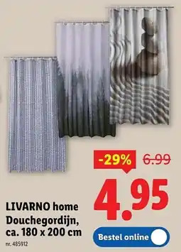 Lidl Livarno Home Douchegordijn aanbieding