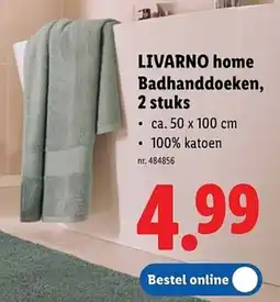 Lidl Livarno home badhanddoeken aanbieding