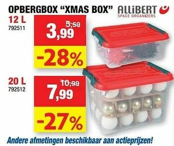 Hubo Opbergbox xmas box aanbieding