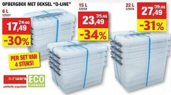 Hubo Opbergbox met deksel q-line aanbieding