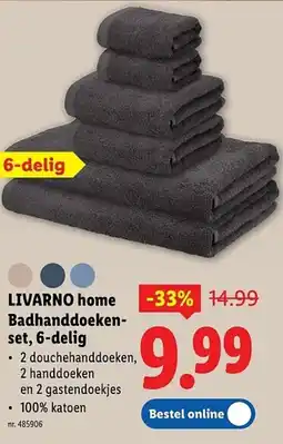 Lidl Livarno Home Badhanddoekenset aanbieding