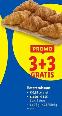 Lidl Botercroissant aanbieding