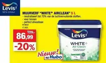Hubo Muurverf white+ airclean aanbieding