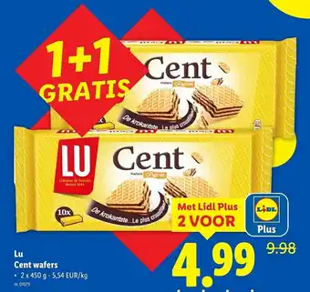 Lidl LU Cent Wafers aanbieding