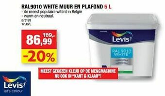 Hubo Ral9010 white muur en plafond aanbieding