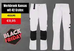 Van Cranenbroek Werkbroek Kansas wit 42 Cratex aanbieding