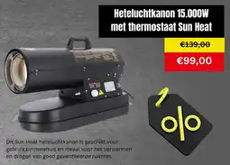 Van Cranenbroek Heteluchtkanon 15.000W met thermostaat Sun Heat aanbieding