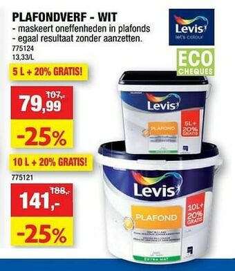 Hubo Plafondverf - wit aanbieding