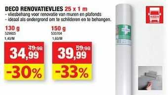 Hubo Deco renovatievlies aanbieding