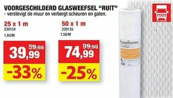 Hubo Voorgeschilderd glasweefsel ruit aanbieding