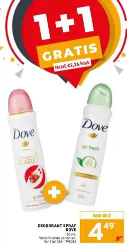 Trafic Deodorant Spray Dove aanbieding