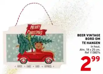 Trafic Beer Vintage Bord om te Hangen aanbieding