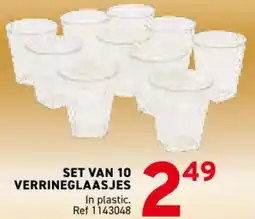 Trafic Set van 10 verrineglaasjes aanbieding