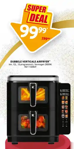 Trafic Dubbele Verticale Airfryer aanbieding