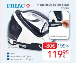 Eldi Friac Hoge druk boiler 8 bar aanbieding