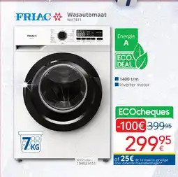 Eldi Friac Wasautomaat WA7411 aanbieding
