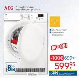 Eldi AEG Droogkast met warmtepomp TR78L10Z aanbieding