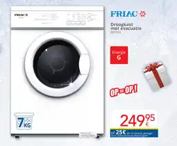 Eldi Friac Droogkast met evacuatie aanbieding