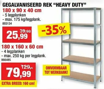 Hubo Gegalvaniseerd rek heavy duty aanbieding
