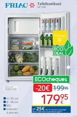 Eldi Friac Tafelkoelkast aanbieding