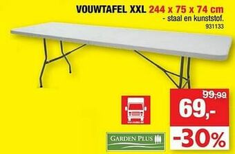 Hubo Vouwtafel xxl aanbieding
