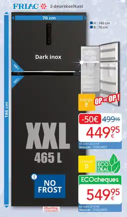 Eldi Friac 2 deurskoelkast aanbieding