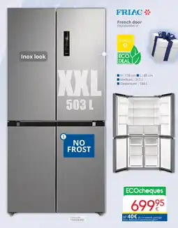 Eldi Friac French door FRDD8300WD-IX aanbieding