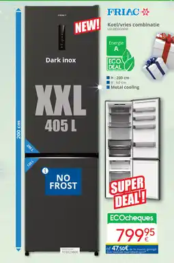 Eldi Friac Koel/vries combinatie UD3800DIXNF aanbieding